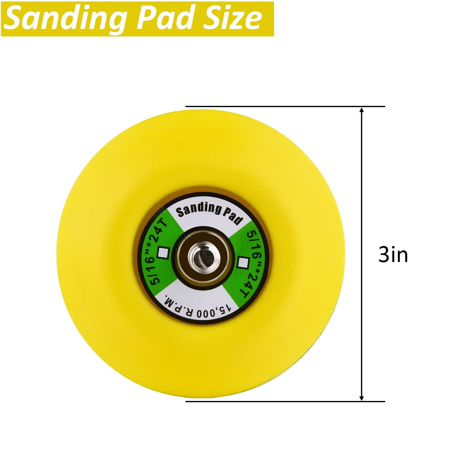3-Inch Dual-Action Hook & Loop Fastener Flexible Backing Plate, 3″ Sanding Ba…