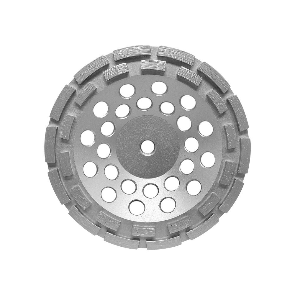 7″ Double Row Diamond Grinding Cup Wheel 5/8-11″ Wet/Dry For Concrete Masonry
