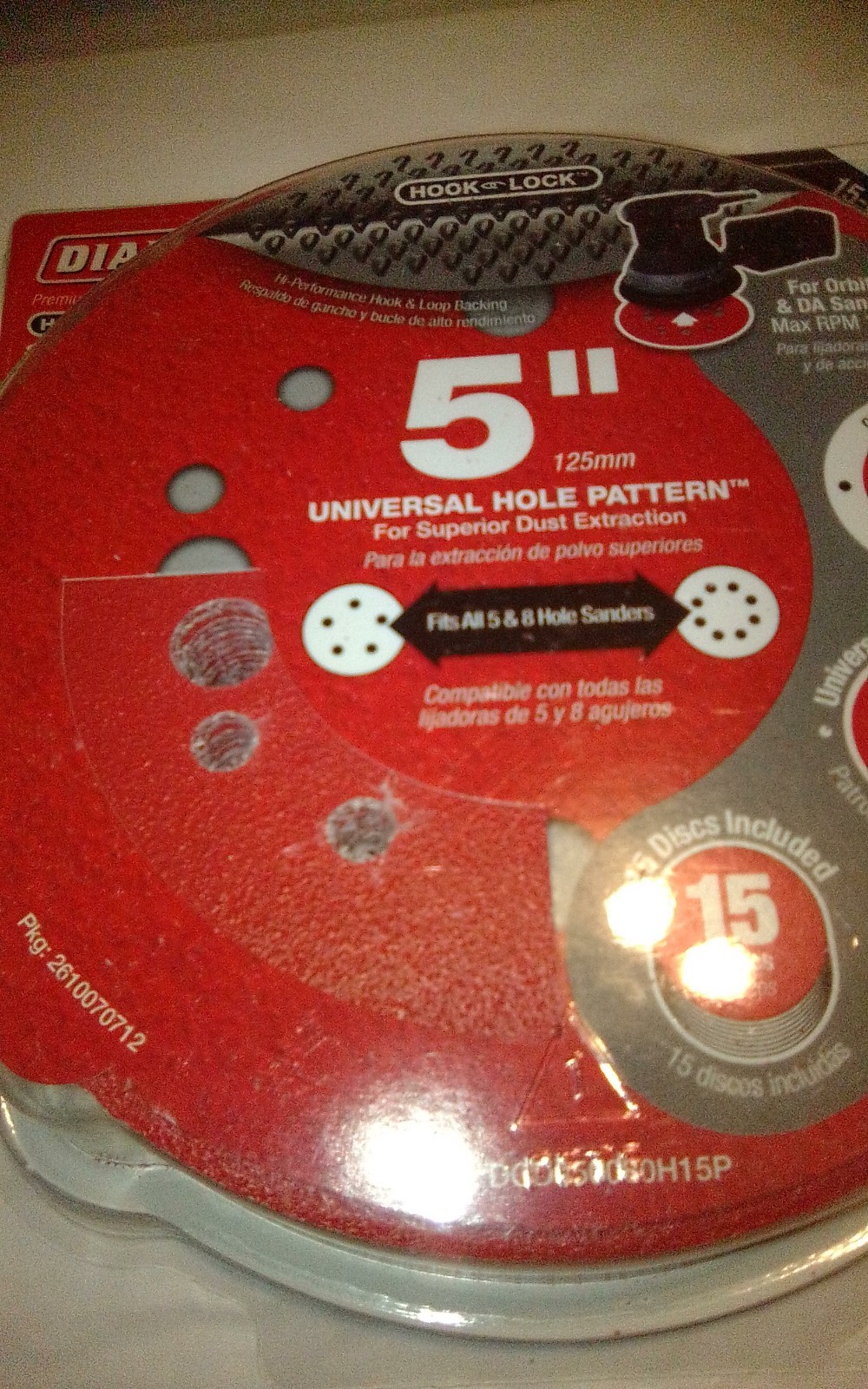 sanding discs diablo 5″/ 125mm 15-pack ceramic blend 80 grit hook and lock new