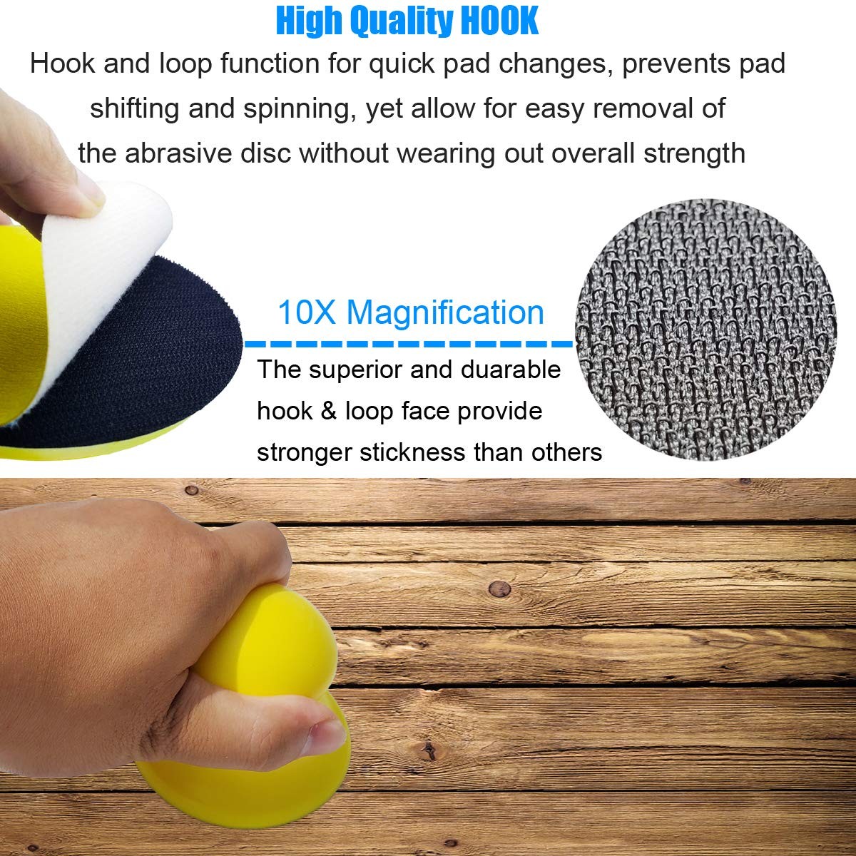 Tockrop 2 Pack 3″ Round Hand Sanding Blocks for 3 Inch Hook and Loop discs Id…