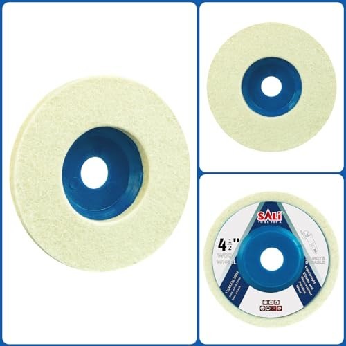 10 Pcs 4.5″ Wool Felt Polishing Wheel Discs for Angle Grinder – Metal, Stone, Ca