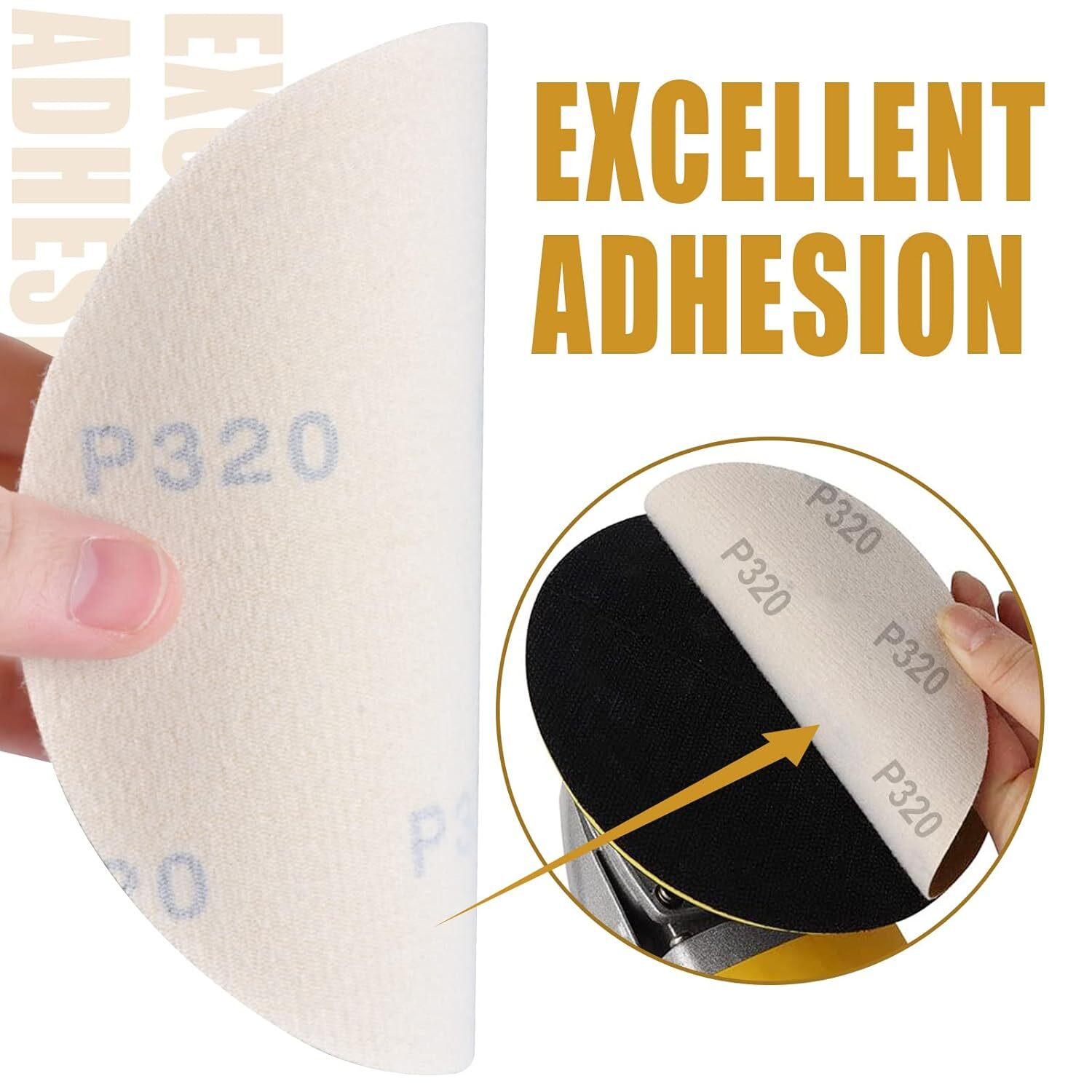 9 Inch No Hole Hook&Loop Sanding Discs 230MM Random Orbital Sandpaper 40 Grit