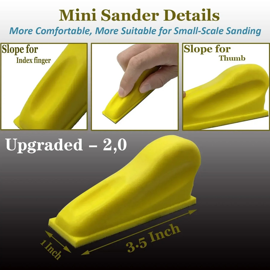 71pcs Mini Sandpaper Kit Hook Loop Sanding Block 400-3000 Grit Set Tool – NEW