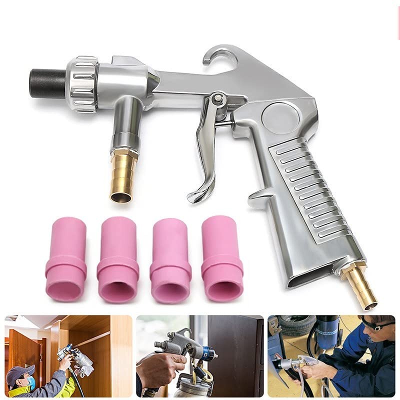 TOOGOND Sand Blaster Gun,Sandblasting Sandblaster Gun Kit for Silver
