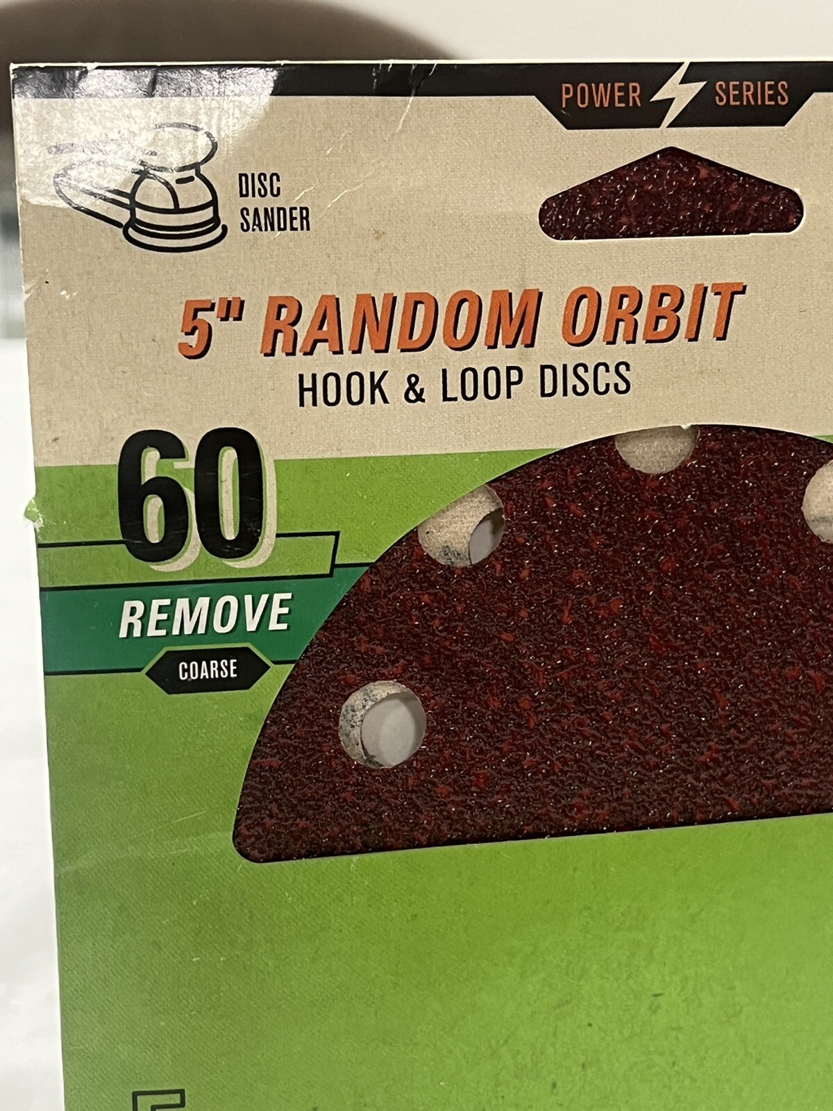 Gator 5” 8-Hole Red Resin Random Orbit Hook & Loop Discs 60 Remove Coarse (5D)