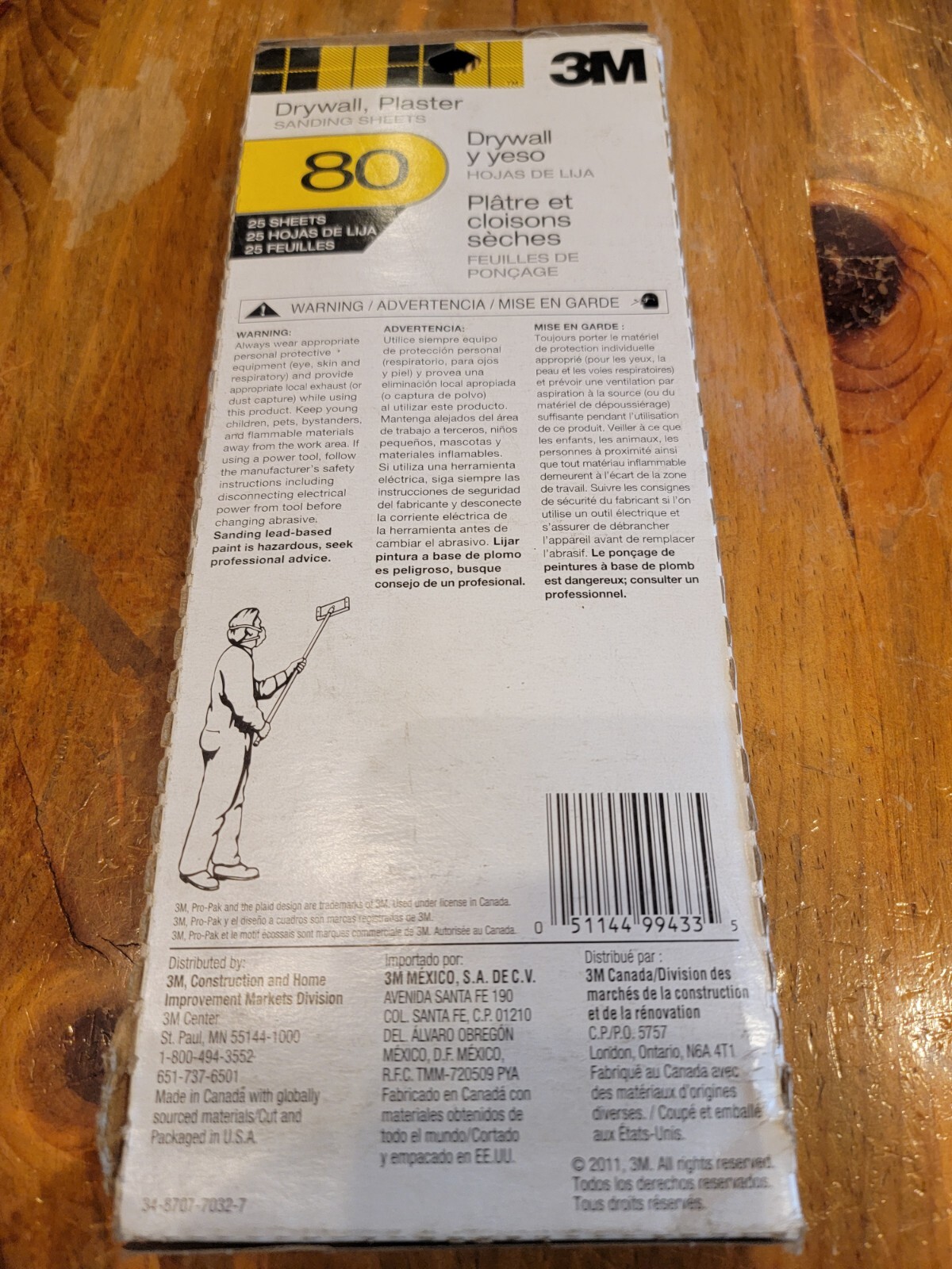 3M 99433NA 4-3/16″ x 11-1/4″ 80 Grit ProPak Drywall Sanding Sheets 25 Pack USA