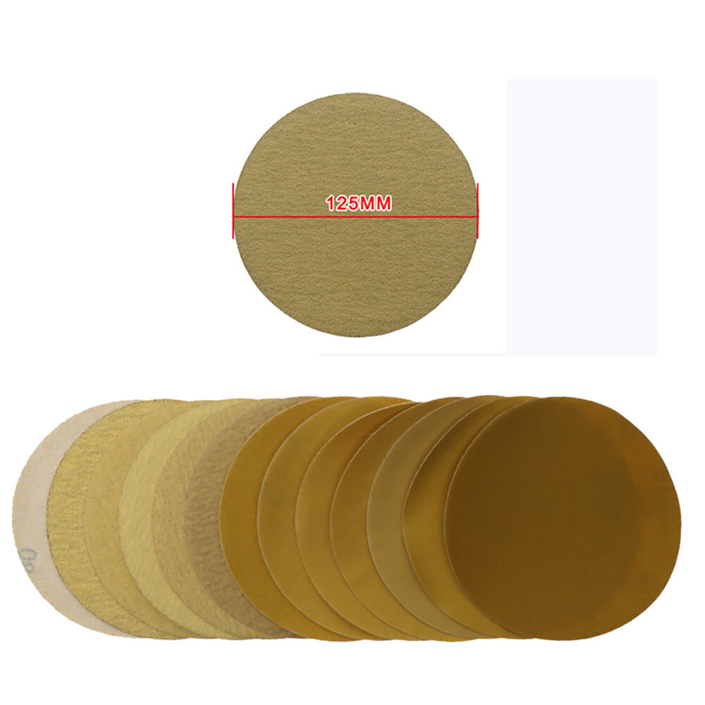 60-1000Grit 3/5/9 inch Round Sandpaper Pads Yellow Sandpaper Dry Flocked Disc
