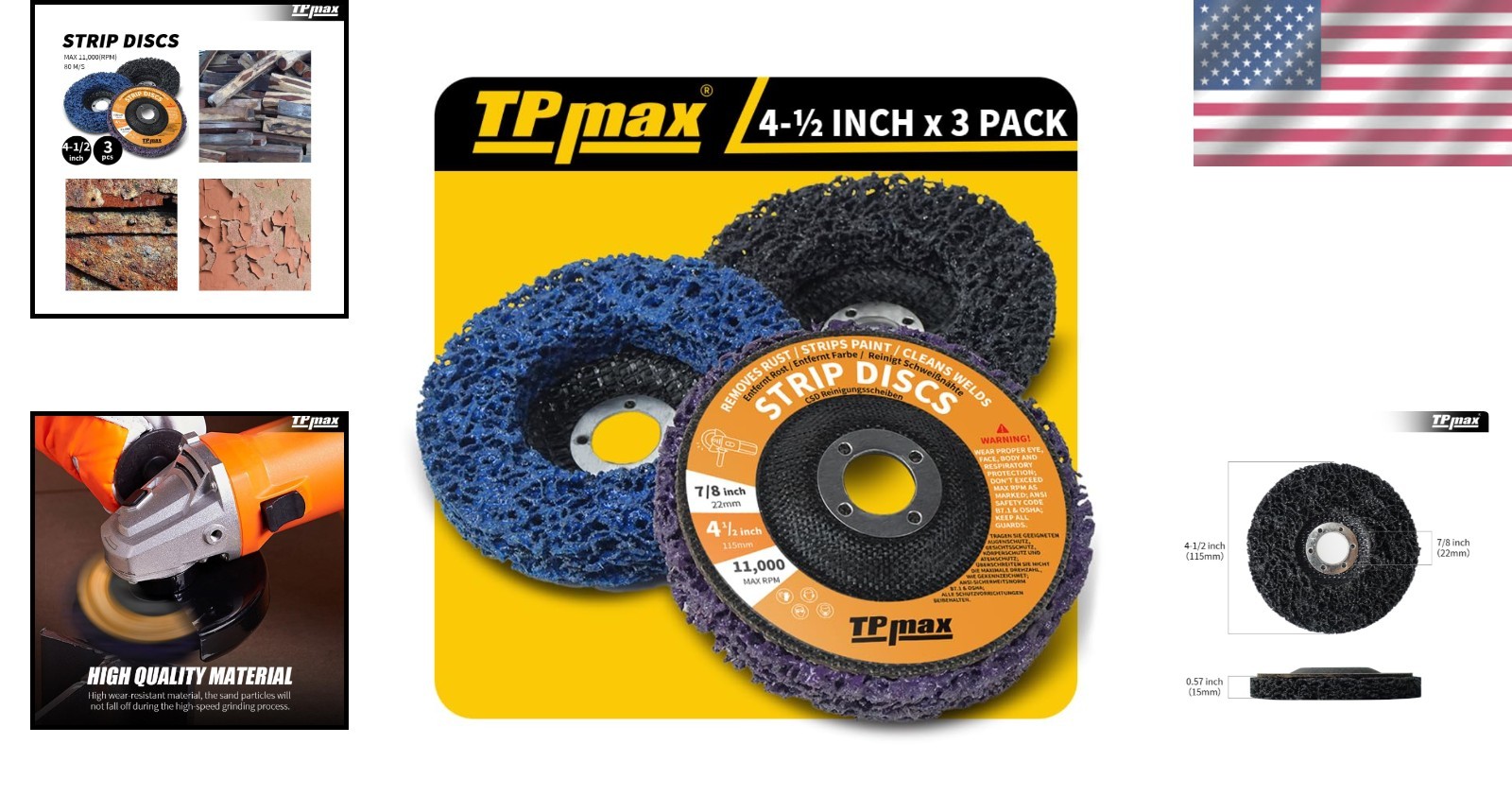 Coarse Grit Grinding Discs 4.5 Inches for Effective Rust and Oxidation Removal