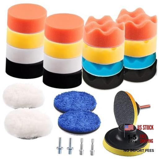26 Pcs Car Foam Polishing Buffing Kit, 3 Inch Polishing Pad, Buffing Pads,