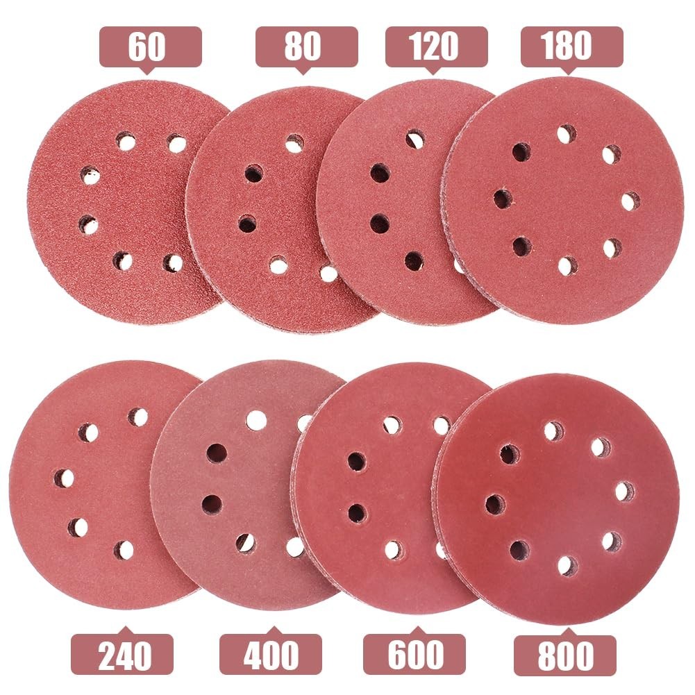 Mixed Grit Sanding Discs Set – 80 Count, 5 Inches for Diverse Polishing Needs