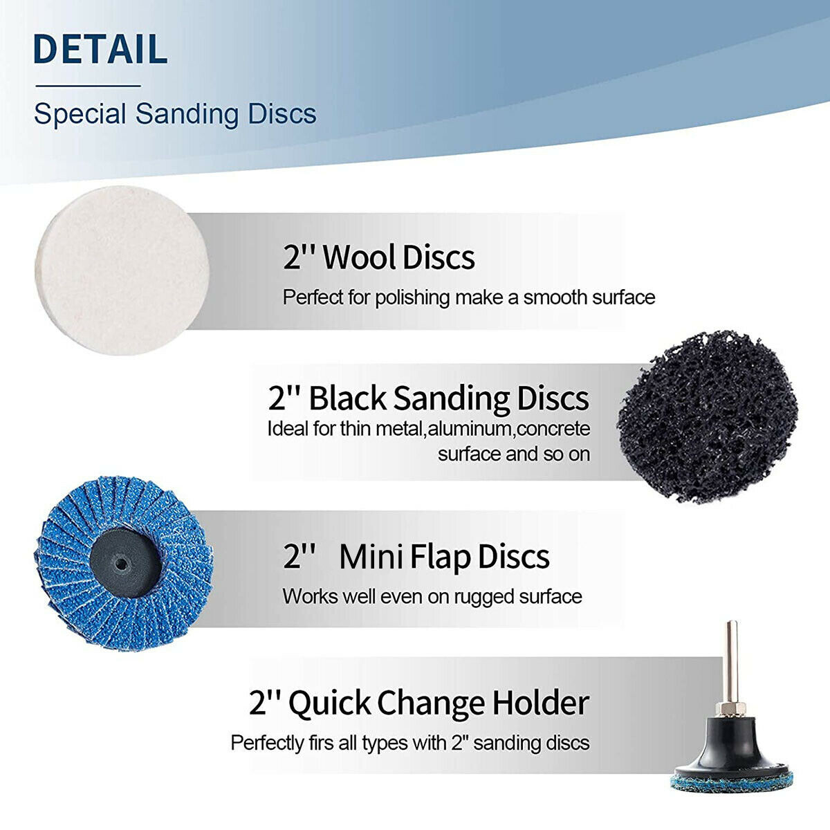 71PCS 2″ Roll Lock Sanding Discs Set W/ 1/4 Holder Die Grinder Quick Change Disc