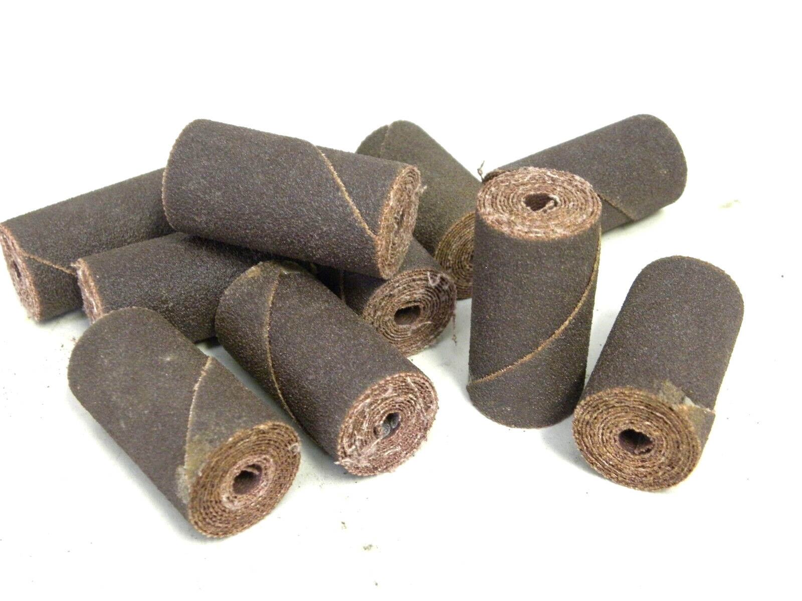10 pcs! 1″ DIA x 2″ LONG Aluminum Oxide 80 Grit Abrasive Cartridge Roll Straight