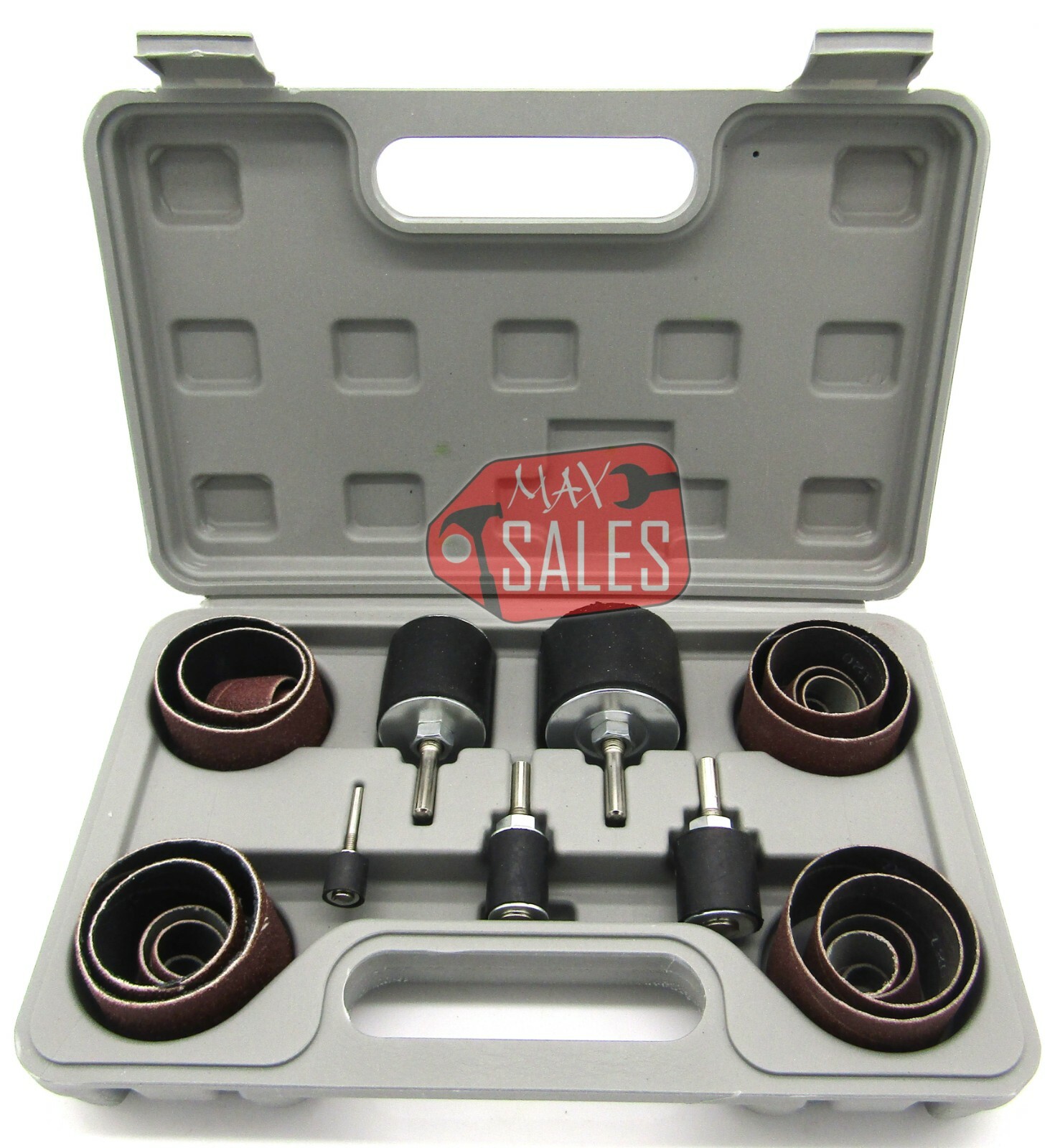 25 Pc SANDING DRUM SET for WOODWORKING DRILL PRESS SANDER ROUND SLEEVES TOOL KIT