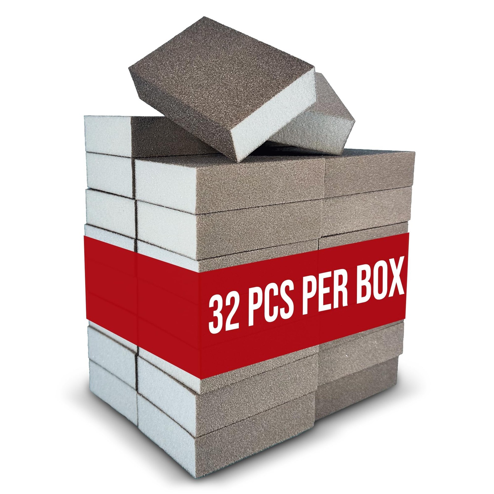 32 PCS Sanding Sponge Blocks 4x3x1 Inch Medium Fine Grit Small Firm Foam Pads