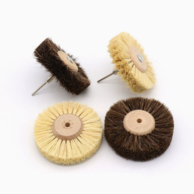 80mm Polishing Buffing Wheel Set Horsehair Bristle Sisal Brush for Jewelry Jade