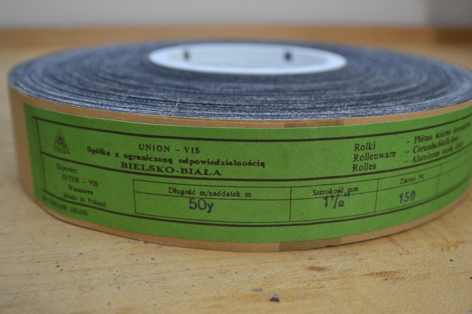 Emery Cloth Aluminum Oxide Sanding Shop Roll 150 Grit 1-1/2″ x 50 Yards