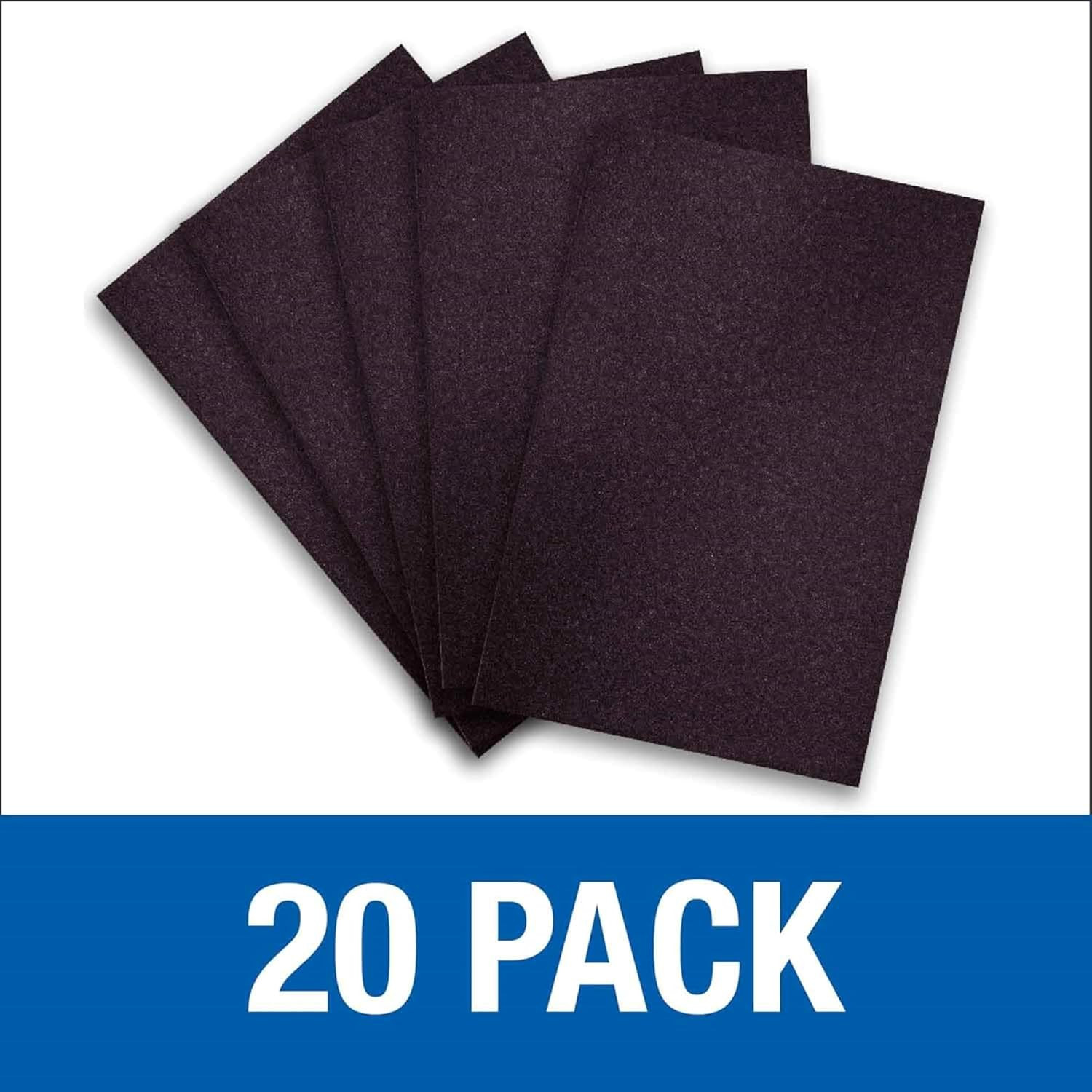 Silicon Carbide 12″x18″ Floor Sanding Sheets, 20 Grit, 20 Pack