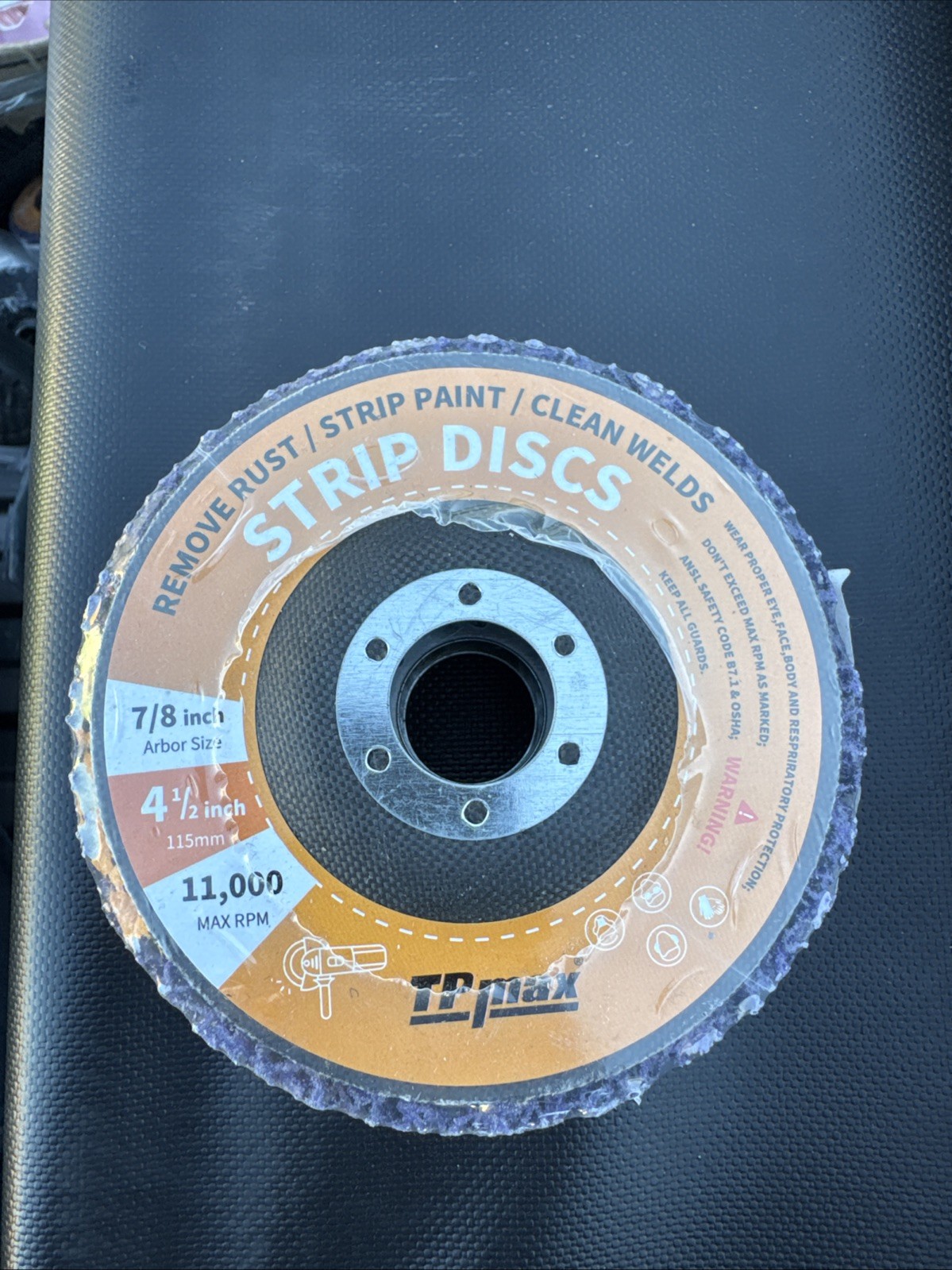 3 Pack 4.5 inch Strip Discs 4-1/2″ x 7/8″ Poly Stripping Wheel for Grinder 115mm
