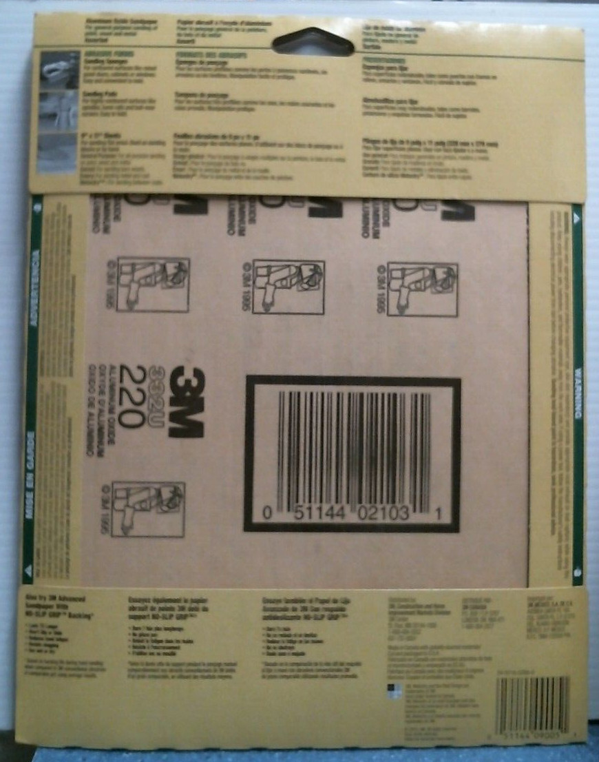 3M 9″ X 11″ General Purpose, Assorted Sandpaper 5 pk (9005NA) FS
