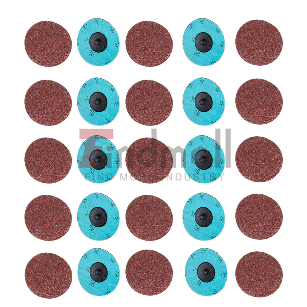 25PCS 3 inch 36 Grit Aluminum Oxide Roll Lock Die Grinder Sanding Grinding Disc