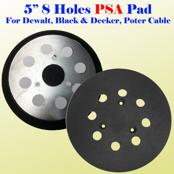 5″ 8 Hole Sander Pad 8 Hole PSA Adhesive For Dewalt Black & Decker 151281-09