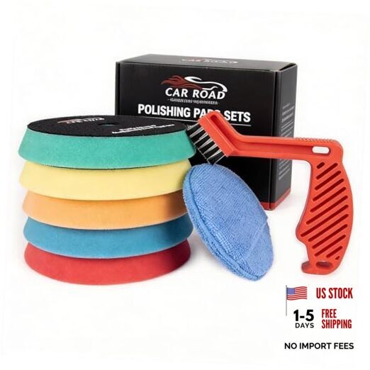 CARROAD 7pc 6.5 Inch Buffing Pads Kit – Heavy Cut to 7pc 6.5inch standard