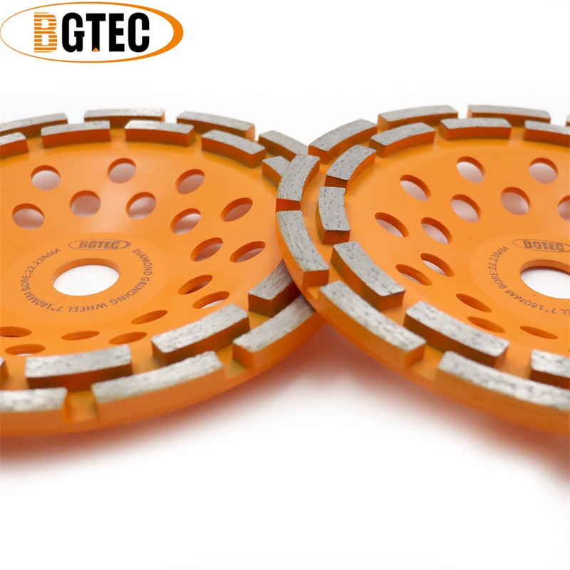 Diamond Grinding Wheel Double Row Sanding Disc 4-7in for Concrete Marble Granite