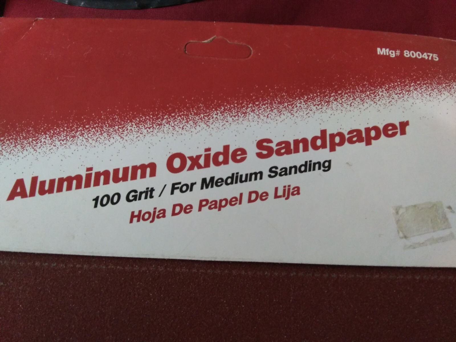 ALUMINUM OXIDE SANDPAPER 100 GRIT 9X11 SHEET IDEAL WOOD METAL PLASTICS FIBERGLAS