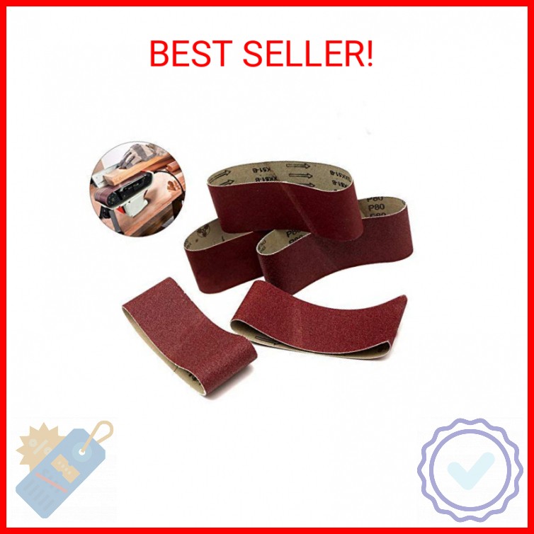 2 Inch x 27 Inch Sanding Belts, 60/80/120/240/320 Grits, Belt Sander Tool for Wo