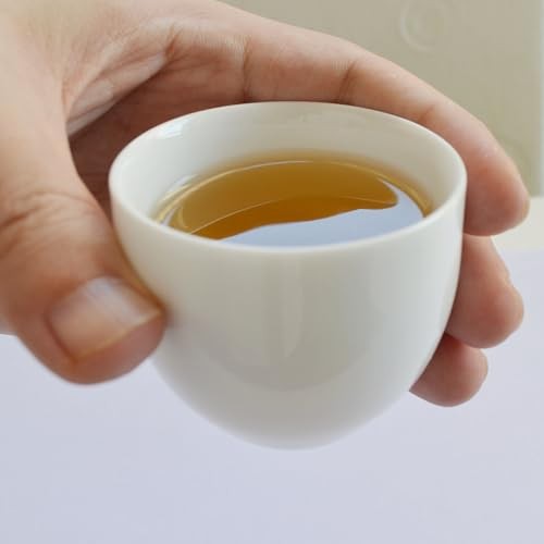 Small Porcelain Teacup Set of 4 White Sample Tea Cups Chinese White porcelain