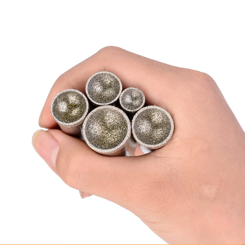 Crude Sand Diamond Burr Grinding Head Cylinder Concave For Bead Shaping 3-25mm