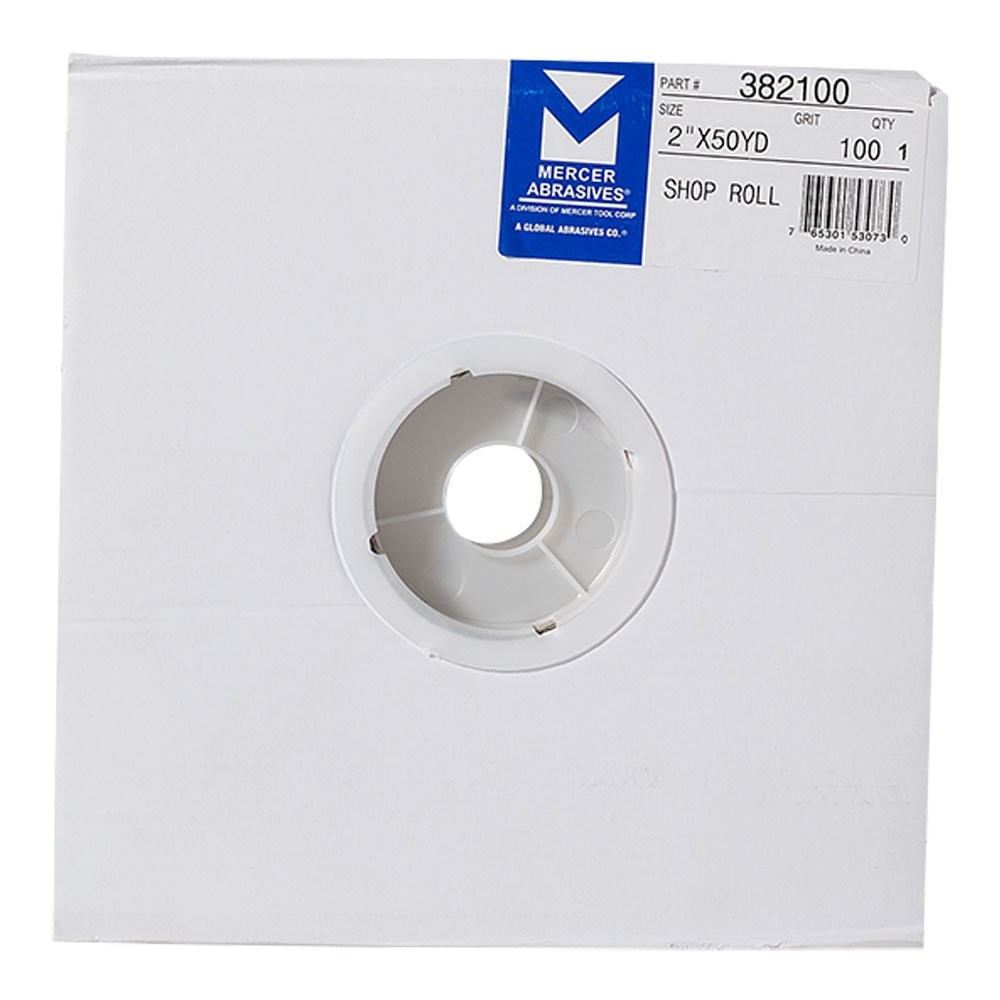 Mercer 3821002″ x 50 Yards Abrasive Shop Roll 100 Grit Sandpaper Sanding