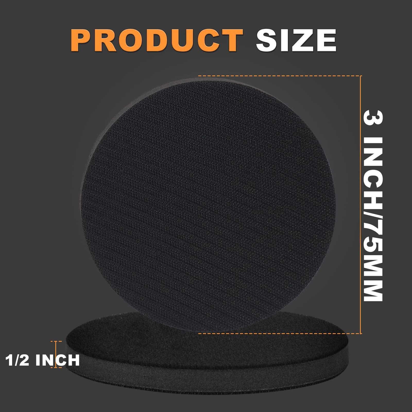 BMOTL 3 Inch Interface Pad 9 Pack Hook & Loop Foam Sanding Discs Backing Pads…