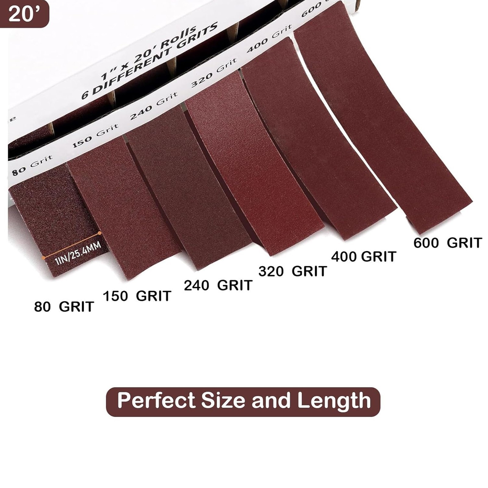 Abrasive Sandpaper Rolls Assorted Sand Paper 4/6roll 6m 150 240 320 400 600 Grit
