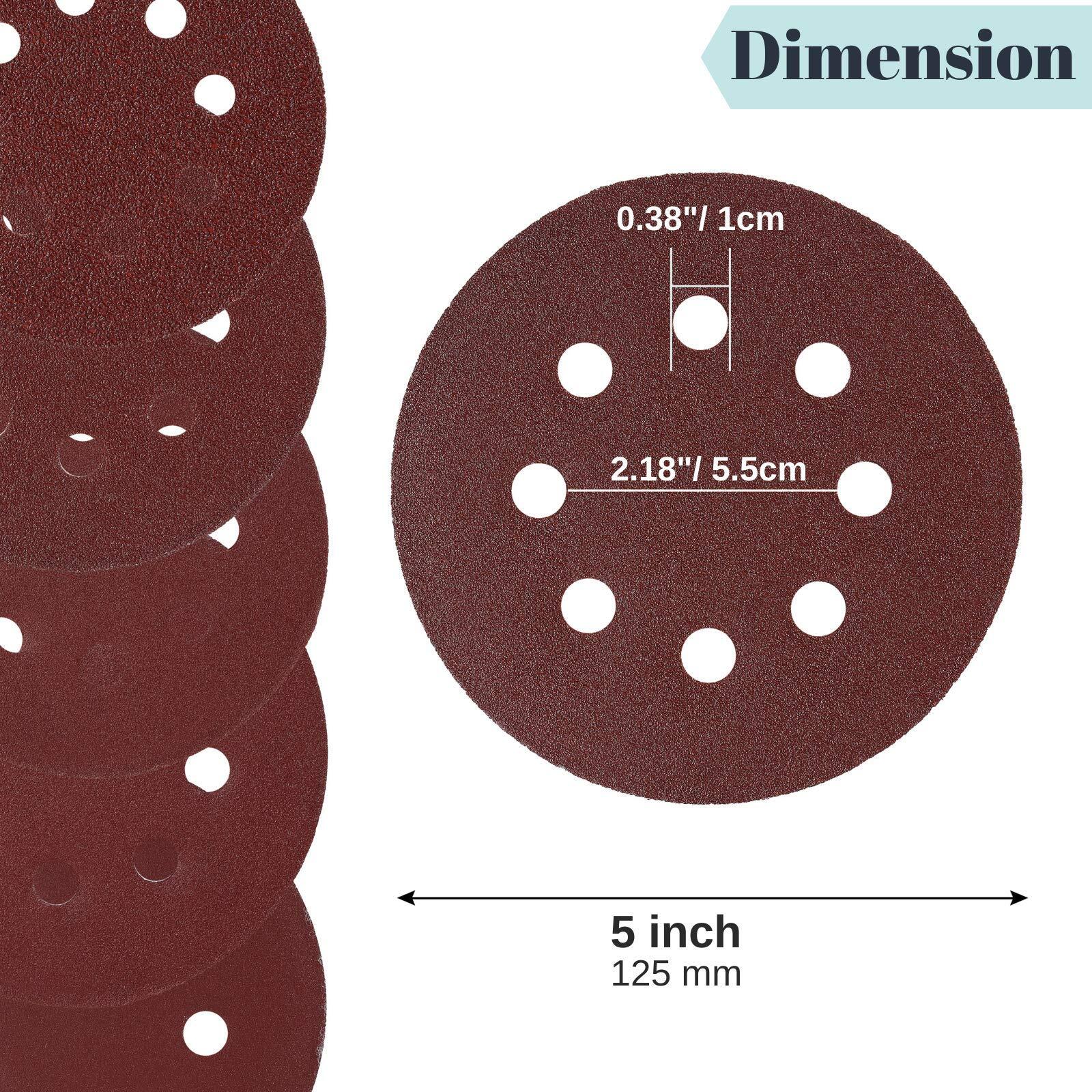 Bates- Sanding Discs 5 Inch 8 Hole 30 Pack Assorted Grits 40 80 120 220 320 60