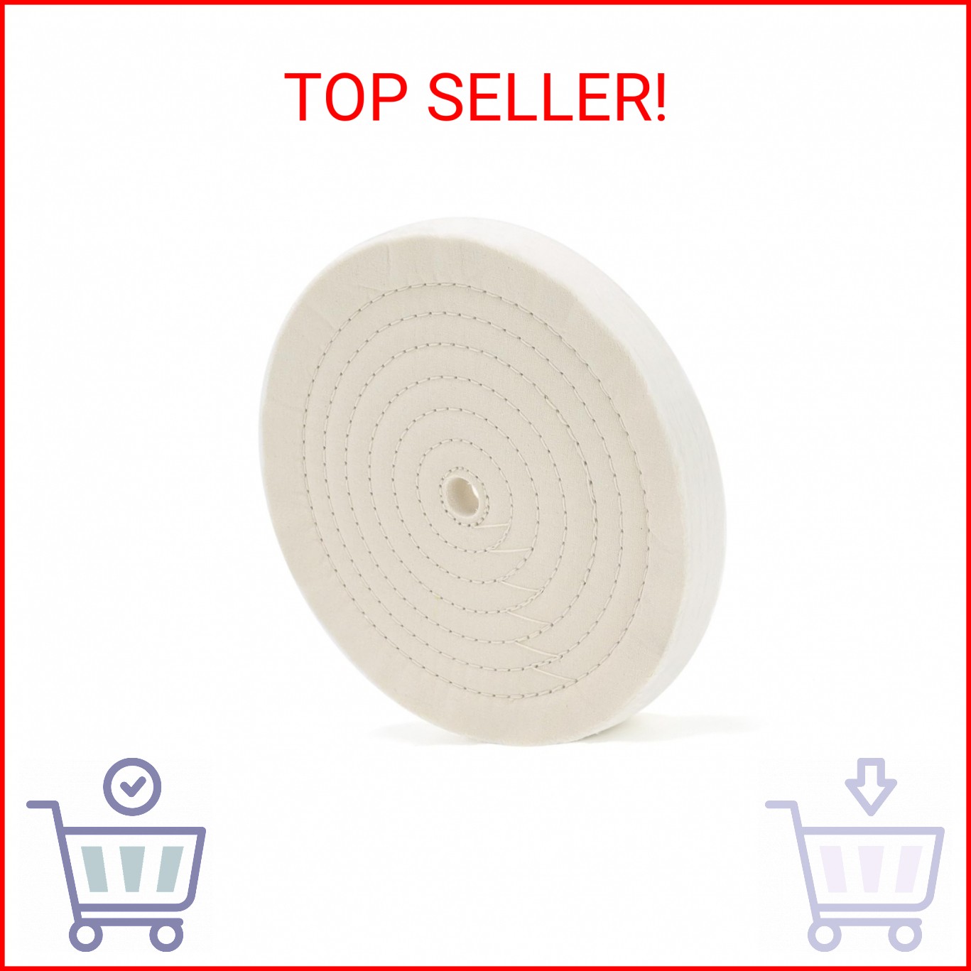 SCOTTCHEN 10 inch Buffing Polishing Wheel Extra Thick Fine Cotton (70 Ply) for B