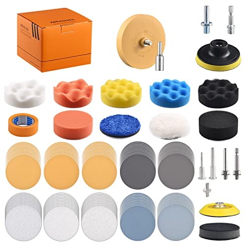 3 inch Drill Polishing Kit Buffer Sanding Attachment Car 3in Buffer 122Pack