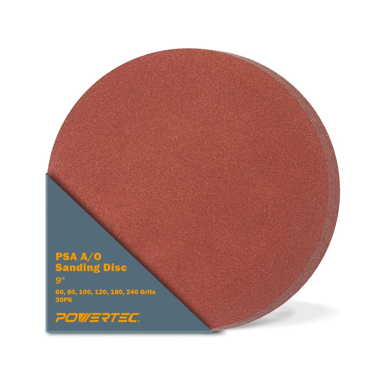 POWERTEC 30 PCS 9 Inch PSA Sanding Disc 5 Each of 60 80 100 120 180 240 Grit…
