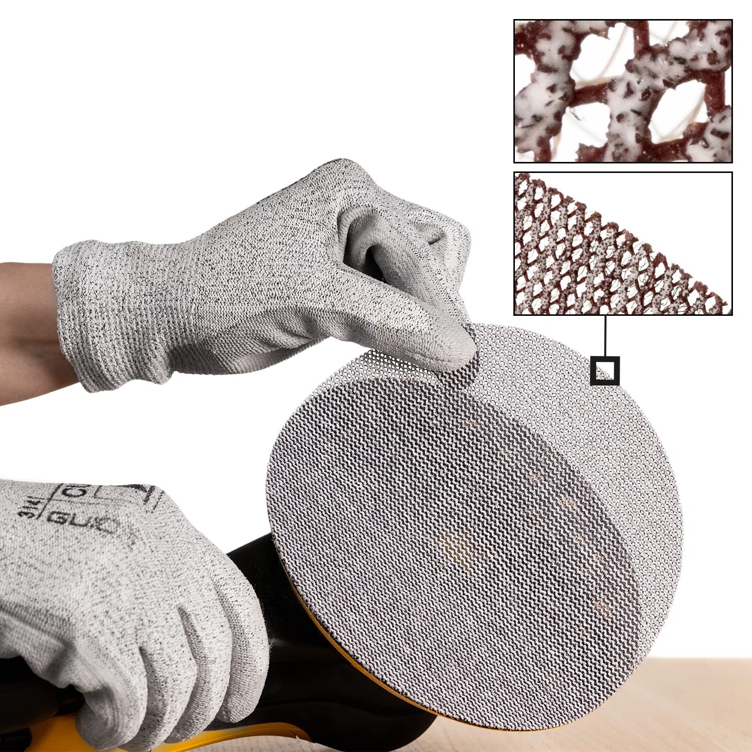 Mirka Abranet Net Disc / 5 inch/Grit 220 / Sandpaper Sanding Discs Hook and L…