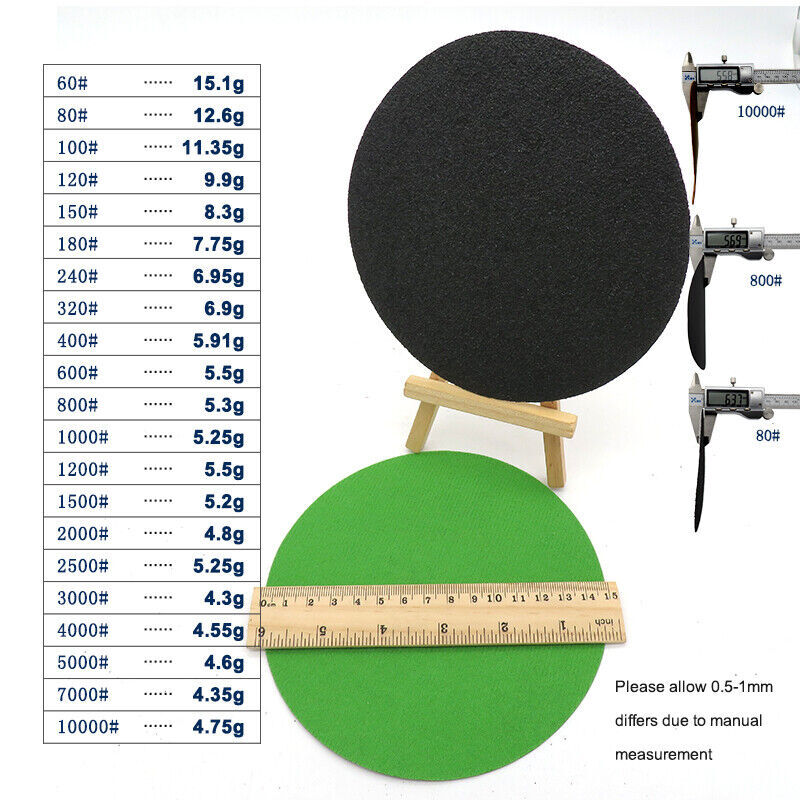 50mm Wet or Dry Sanding Discs 2in Sandpaper Hook & Loop No Hole 60-10000 GRIT