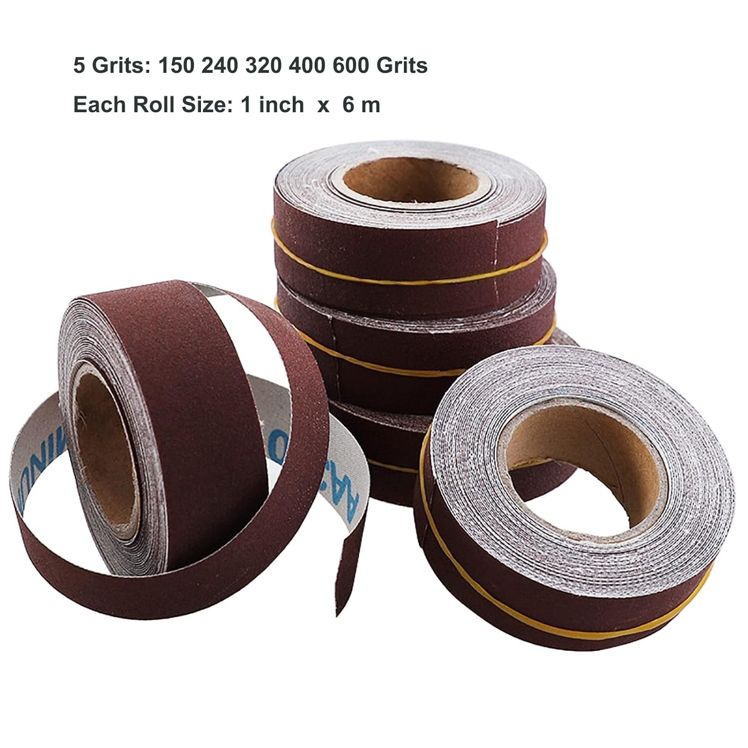 Emery Cloth Sandpaper Roll Aluminum Oxide Coarse To Fine Grit Grinding Polishing