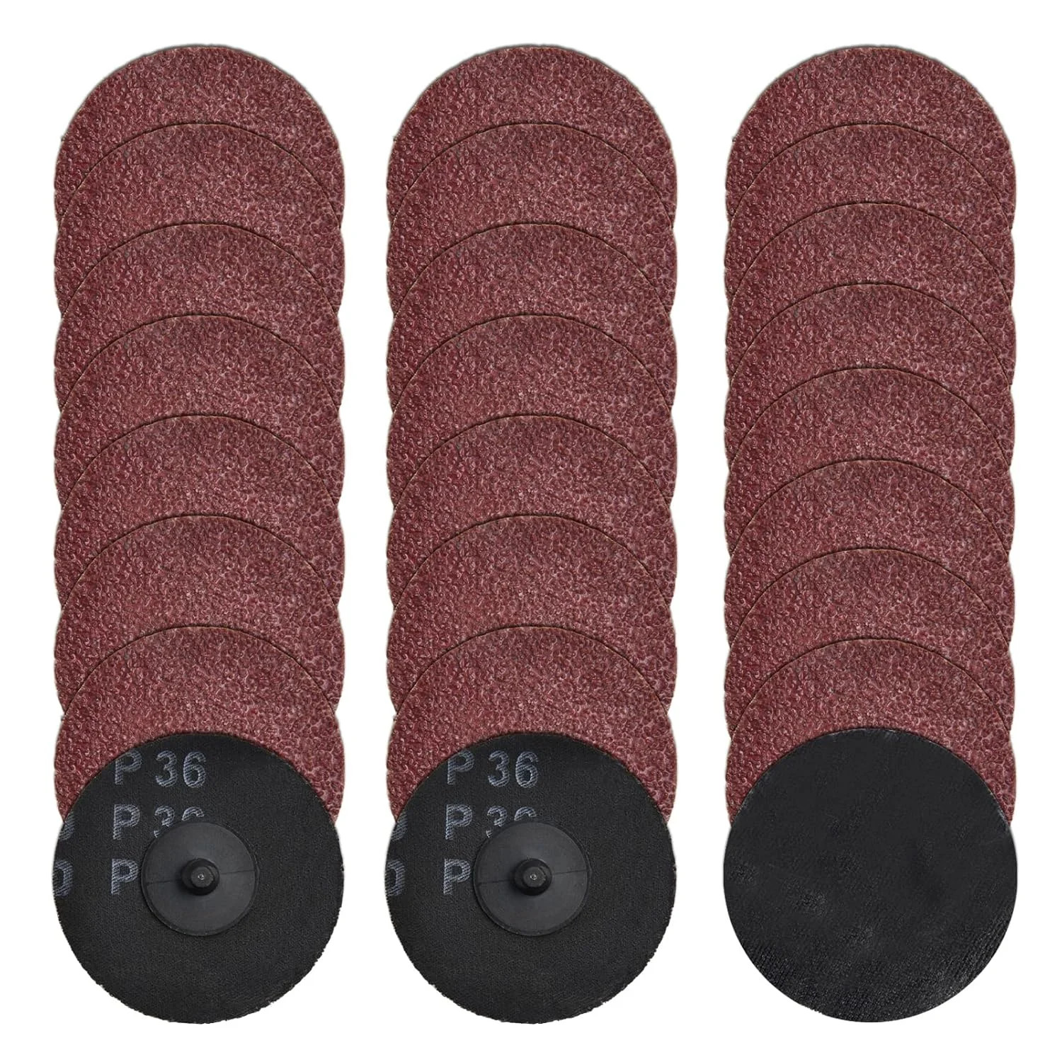 SPEEDWOX 25pcs 3 inch Quick Change Disc Set 36 Grits Sanding Disc R-Type Adapter