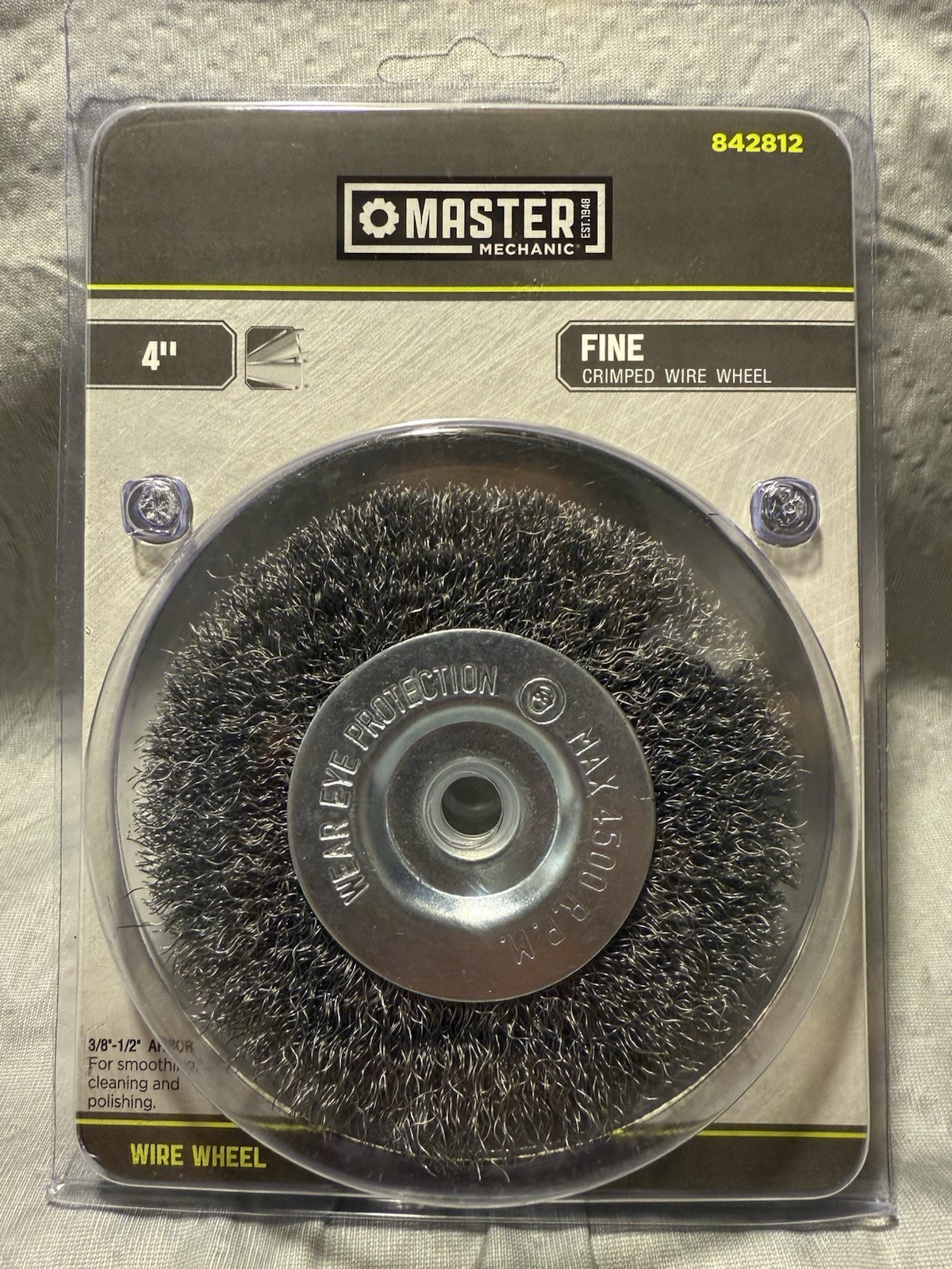 Master Mechanic 4 Inch Fine Crimped Wire Wheel For Power Tools 842812