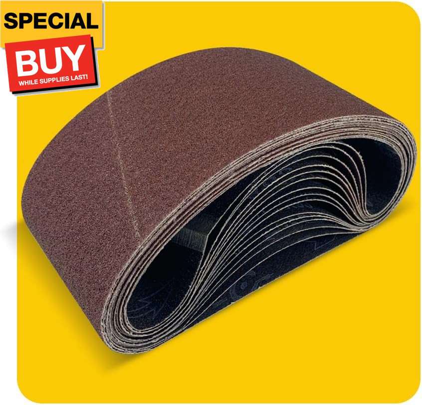 15 Pcs 4 x 21 Inch Assorted Aluminum Oxide Belt Sander Sanding Belt – 3 Each of