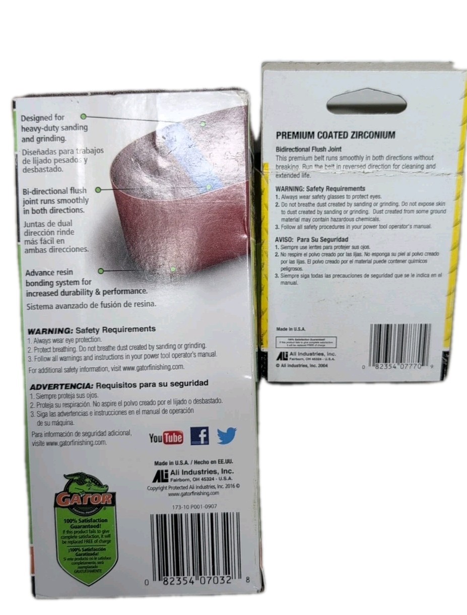 Gator 3 in x 18 in Sanding Belts 80-Grit & 120-Grit 6-Belts Total