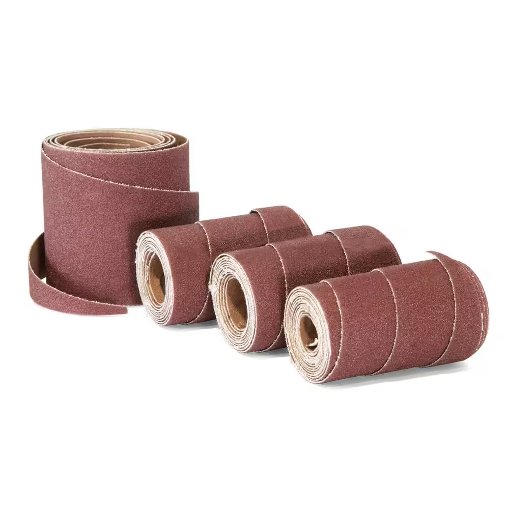 80-Grit 10 In. Pre-Cut Ready-To-Wrap Drum Sander Sandpaper (4-Pack)