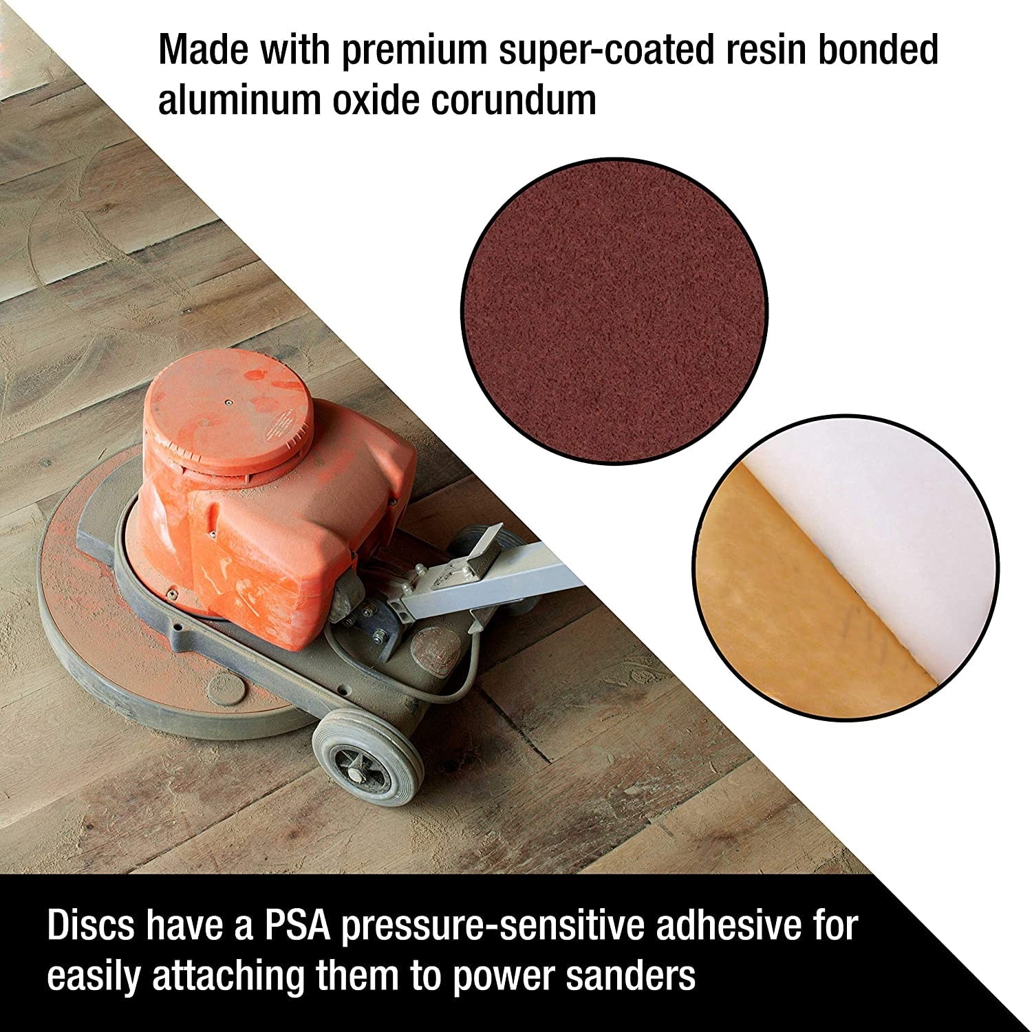 6-inch PSA Sanding Discs, 5 Each of 80/100/120/180/240/400 Grit, Aluminum Oxi…