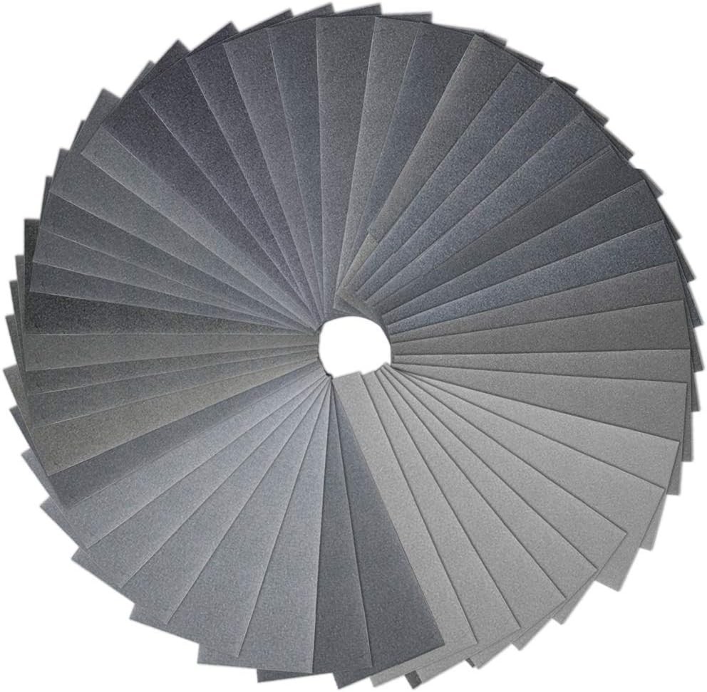 Anezus 90Pieces Sandpaper Assortment 400 to 3000 5000 7000 Grit Wet Dry Fine San