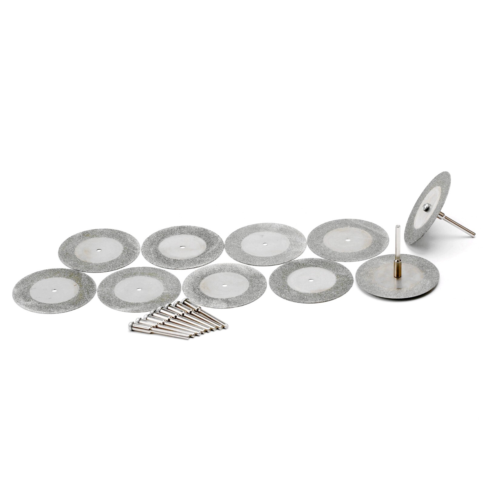 10Pcs 50mm 2″ inch Diamond Rotary Saw Blades Grinding Cut-off Disc Shank 1/8″
