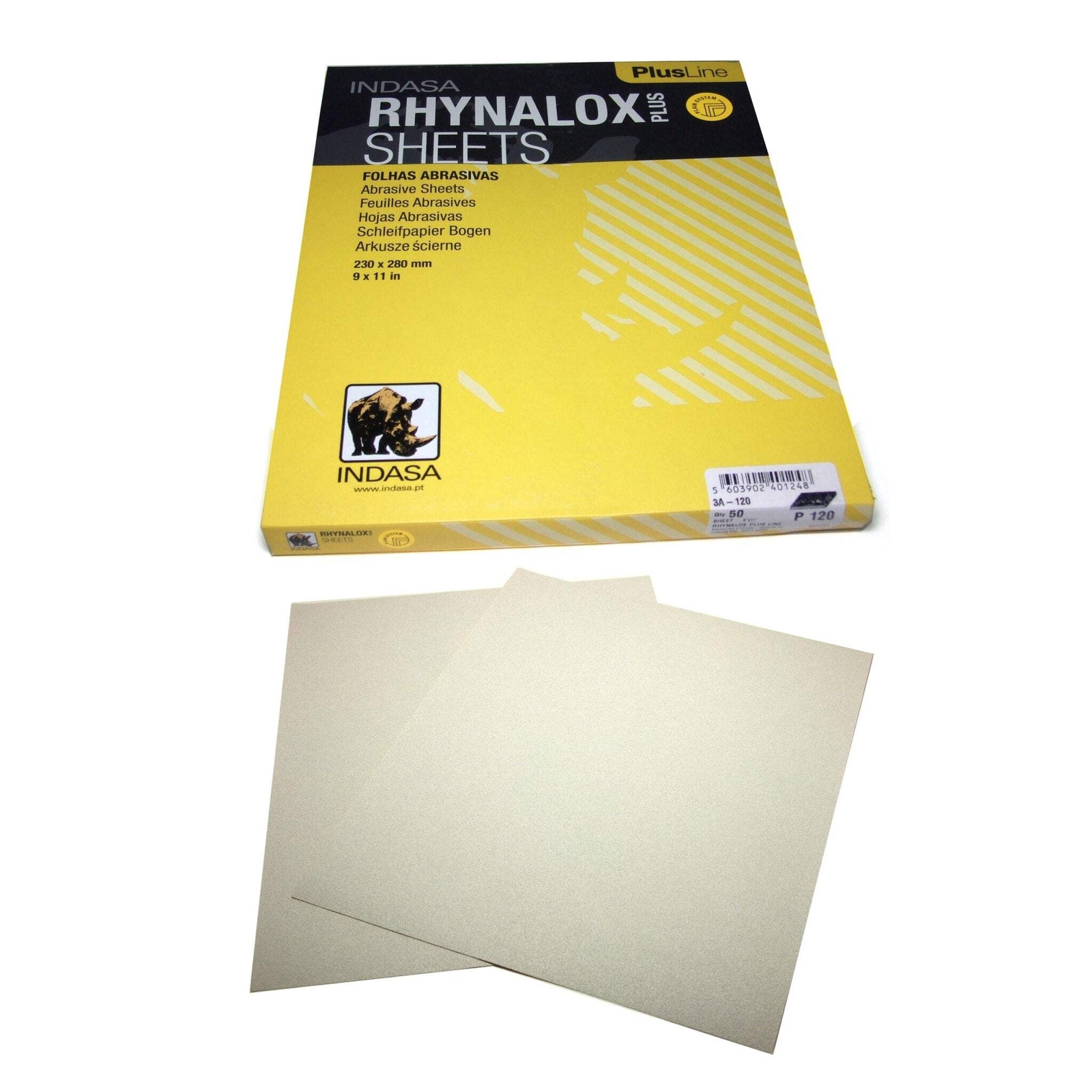 9 X 11 Inch Rhynalox White Plus Sanding Sheets, 50 Pack